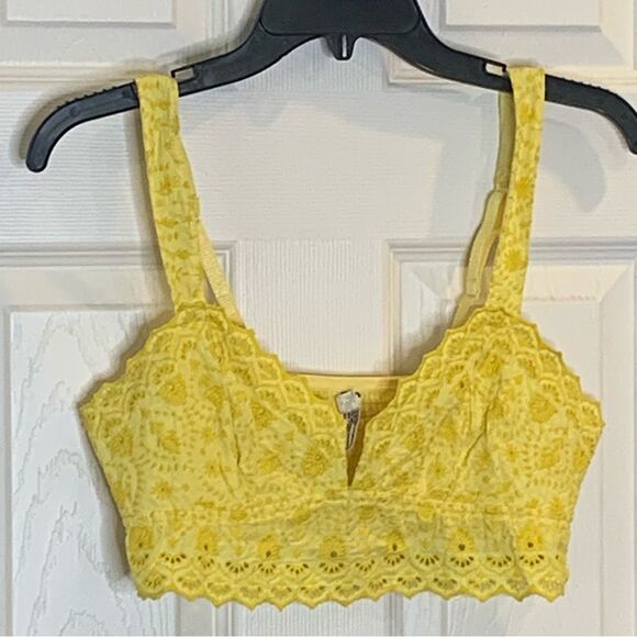 Free People Ezra Bralette Daffodil Combo Size Medium Yellow - Picture 4 of 11